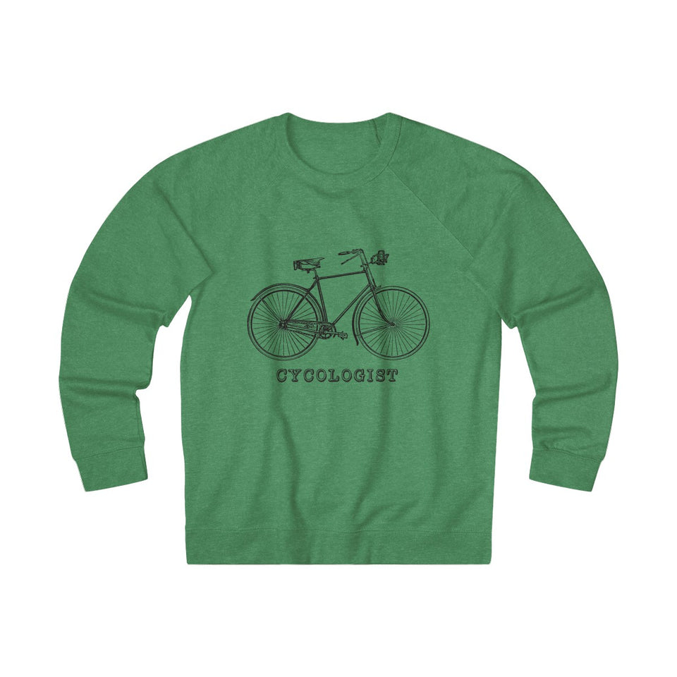 Cycologist Vintage Style French Terry Crew Sweater from Retro Stock