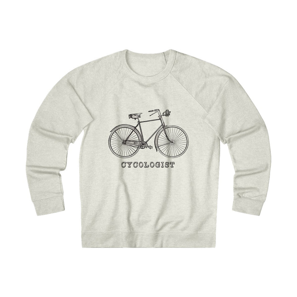 Cycologist Vintage Style French Terry Crew Sweater from Retro Stock