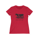 Mooo With Me Funny Vintage Women's Missy Tee from Retro Stock