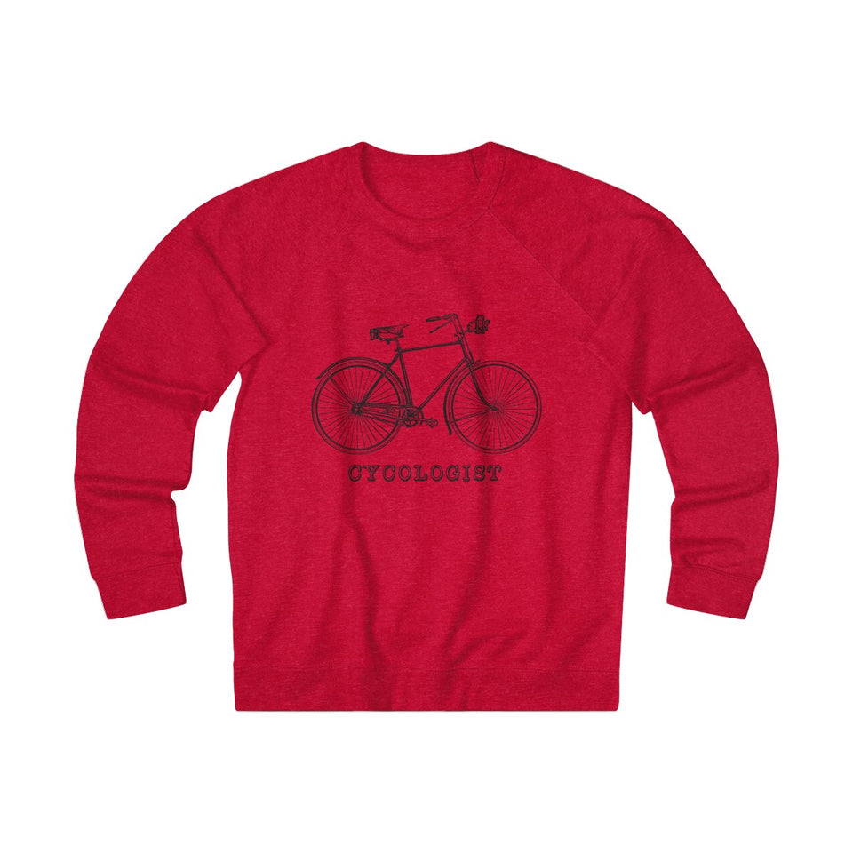 Cycologist Vintage Style French Terry Crew Sweater from Retro Stock