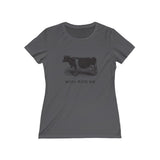 Mooo With Me Funny Vintage Women's Missy Tee from Retro Stock