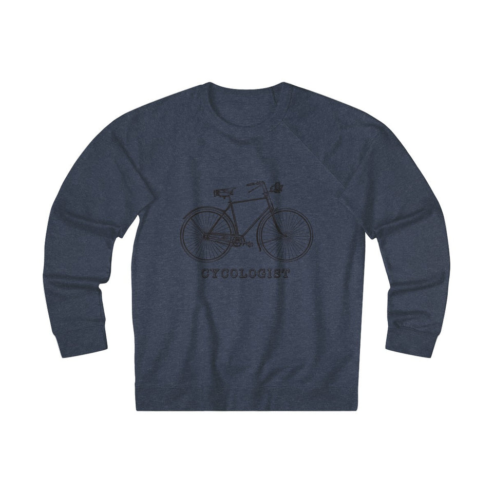 Cycologist Vintage Style French Terry Crew Sweater from Retro Stock