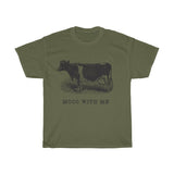 Mooo With Me VIntage Style  Cotton Tee From Retro Stock